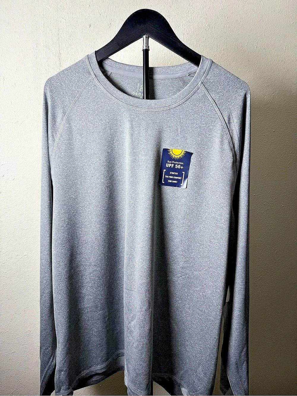 George UPF 50+ Sun Shirt Long Sleeve Gray XL NWT